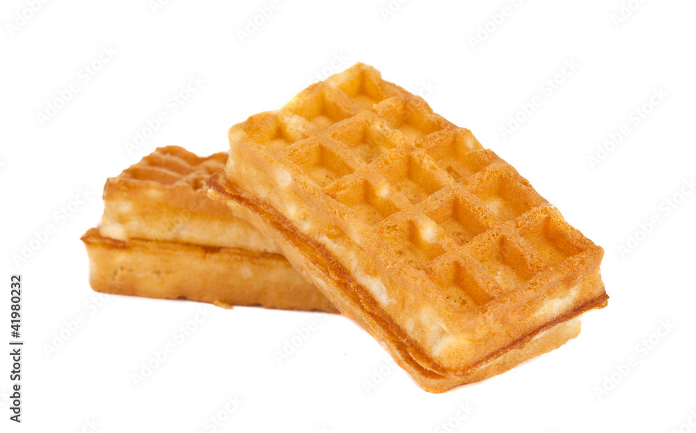 waffles with cream isolated waffles with cream isolated
