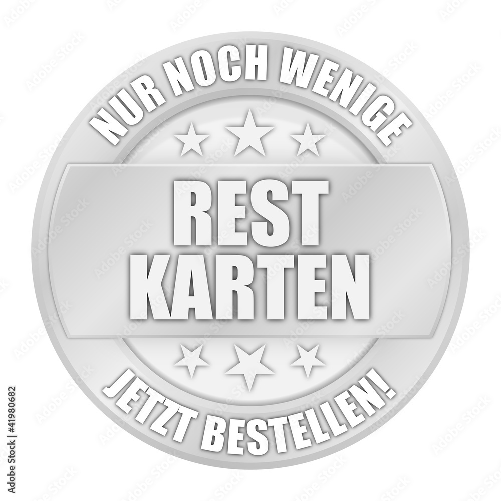 Fototapeta premium button 201204 restkarten nur noch wenige I
