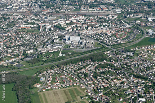 Veu aérienne de Dreux centre hospitalier, 28, Eure-et-Loire photo