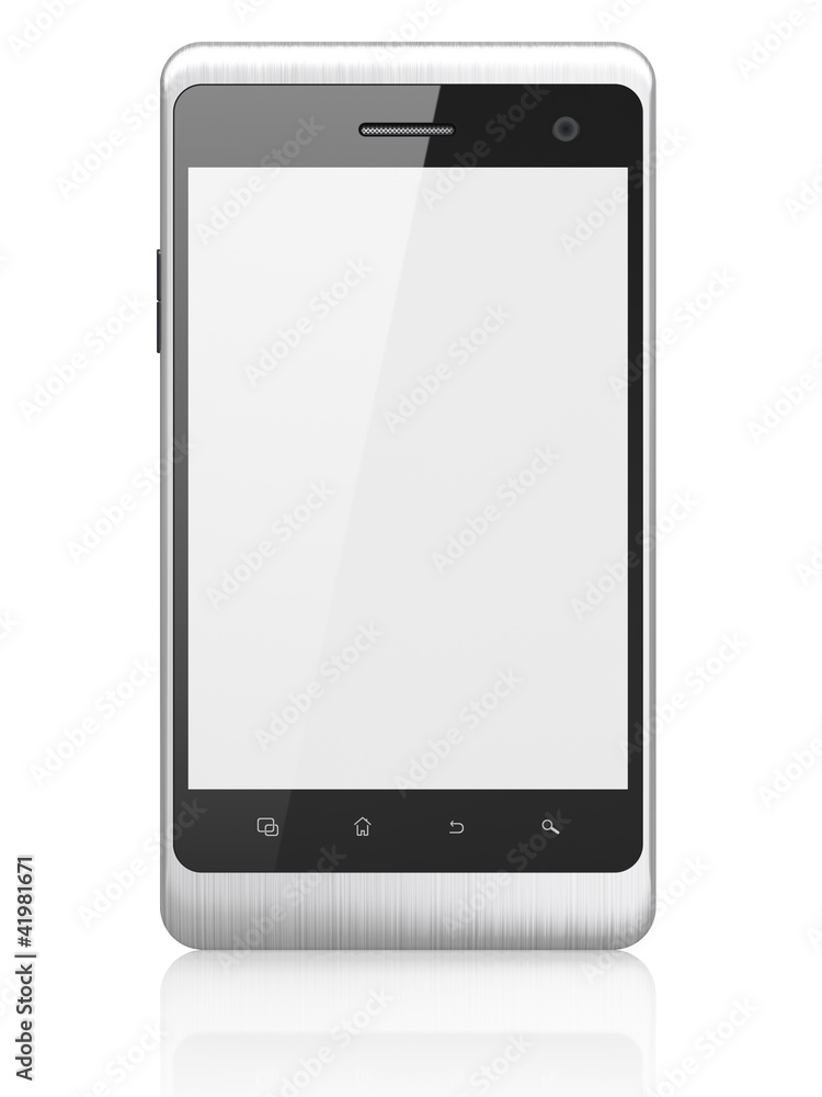Beautiful smartphone on white background. Generic mobile smart p Beautiful smartphone on white background. Generic mobile smart p