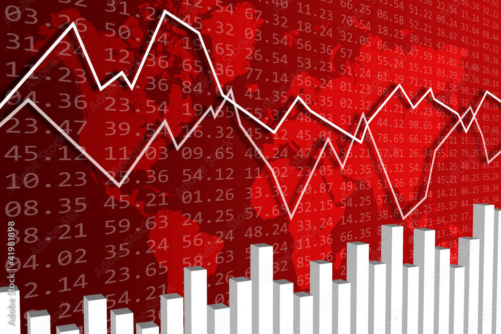 Obraz premium Finance Mondiale Histogramme