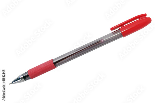 red pen isolated