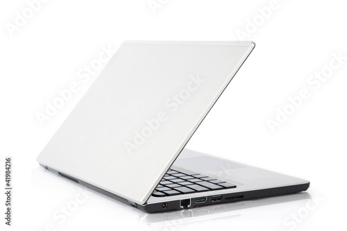 Rear view of a modern laptop