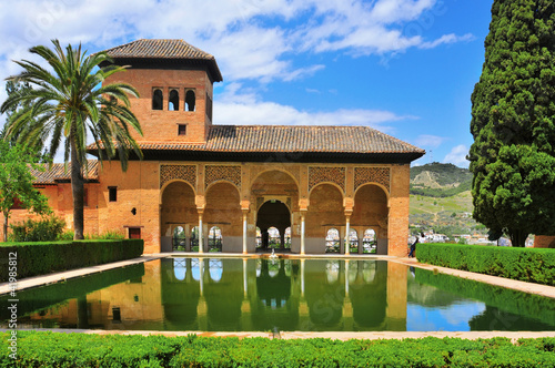 Partal Palace in La Alhambra in Granada, Spain photo