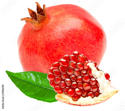 pomegranate isolated on white background