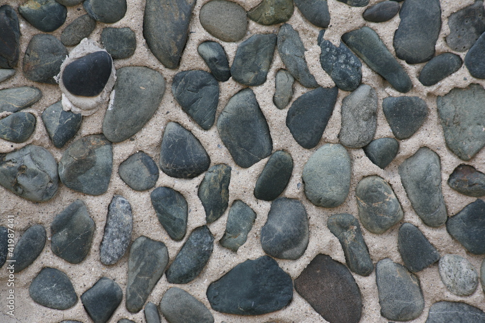 Hintergrund Mauer aus Kieselsteinen Hintergrund Mauer aus Kieselsteinen