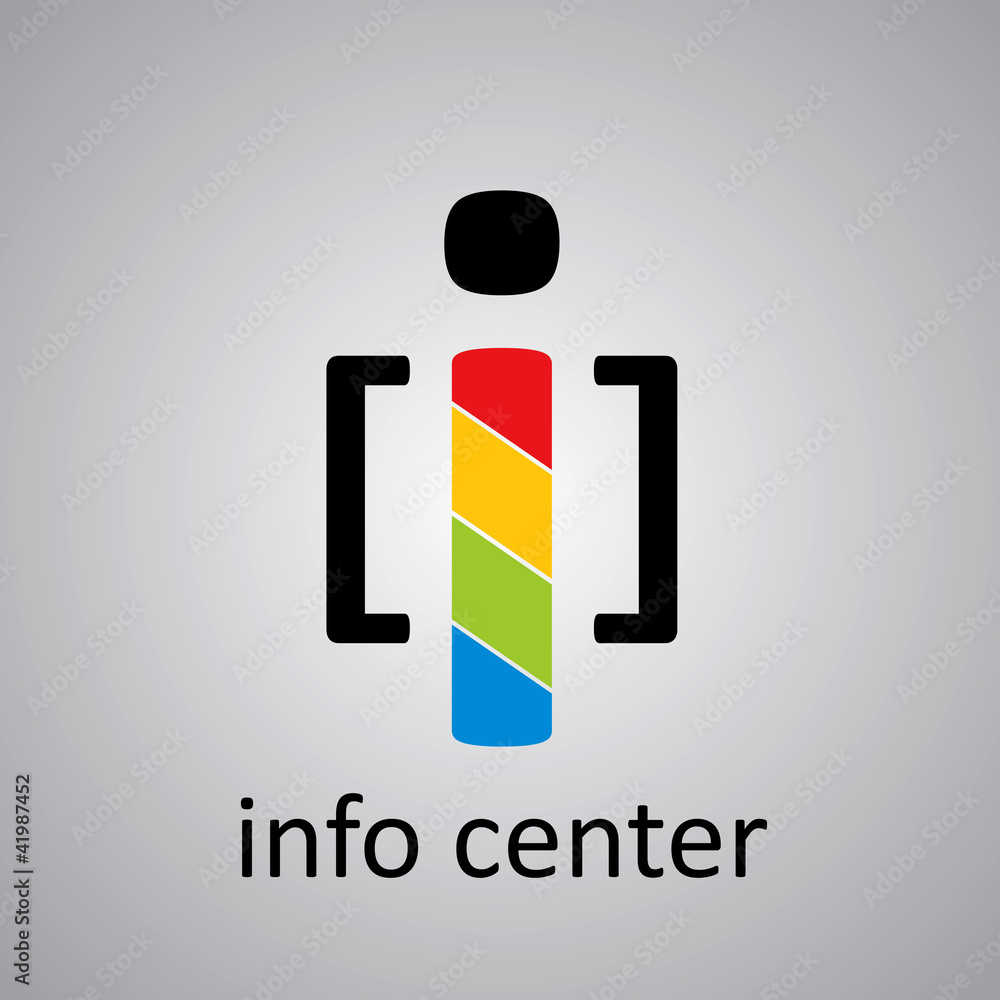Info center sign, symbol or logo business Info center sign, symbol or logo business