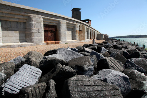 Hurst Castle gun batteries photo