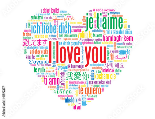 “I LOVE YOU” Tag Cloud (love card heart romance valentine’s day)