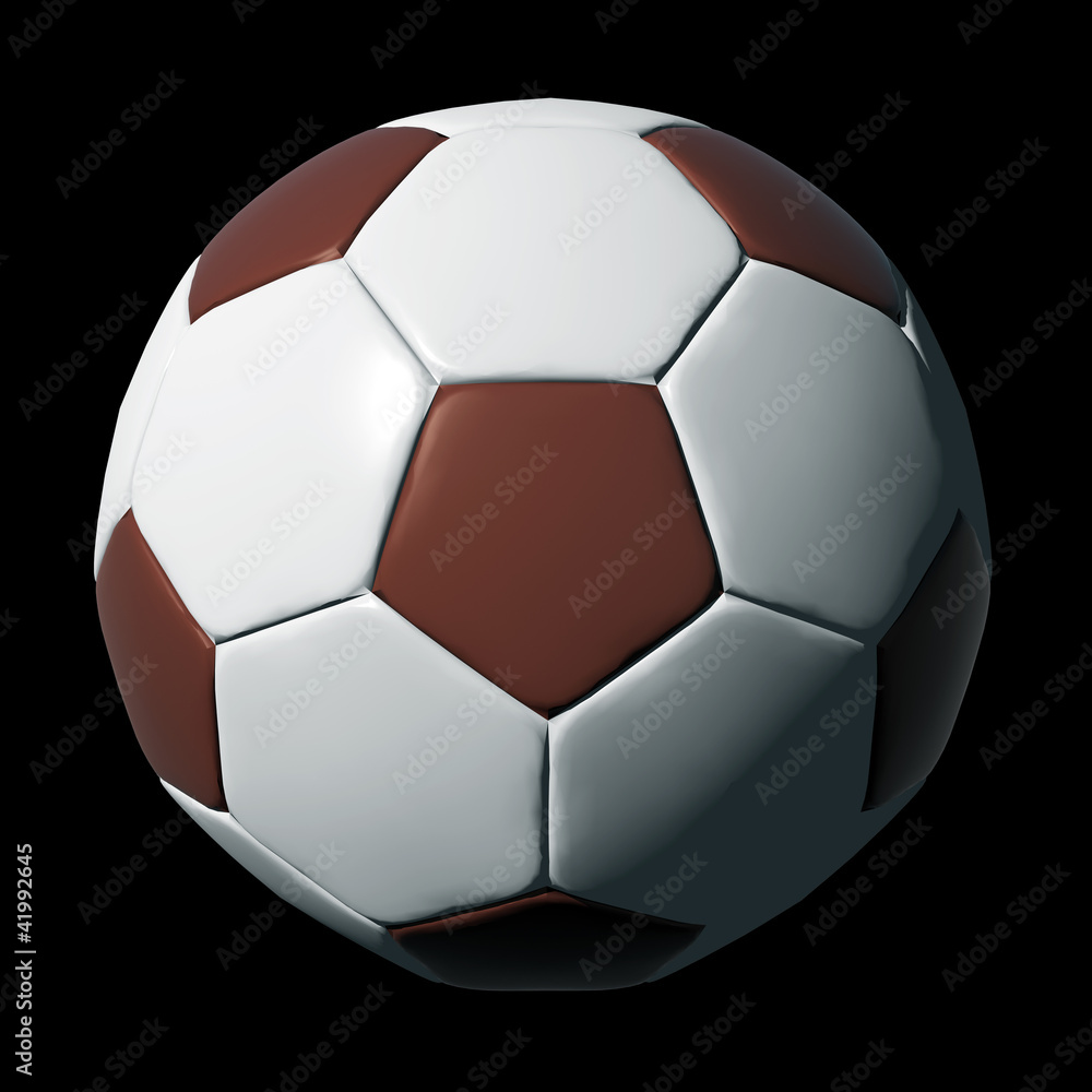 Leather soccer ball isolated on black Leather soccer ball isolated on black