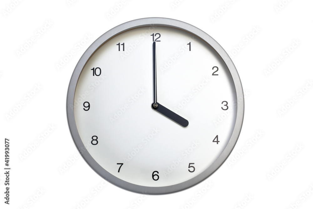 Silver wall clock