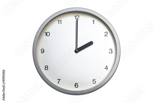 Silver wall clock