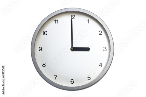 Silver wall clock