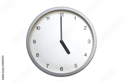 Silver wall clock