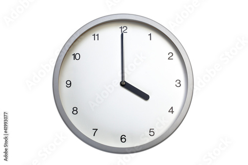 Silver wall clock