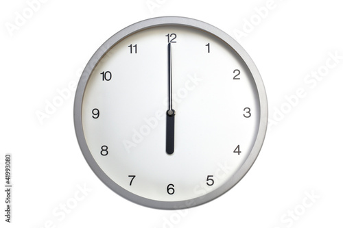 Silver wall clock