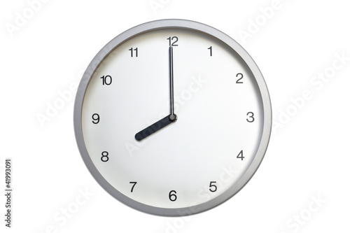 Silver wall clock