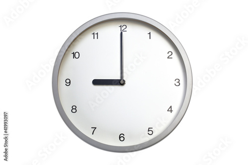 Silver wall clock