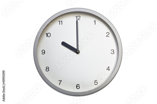 Silver wall clock