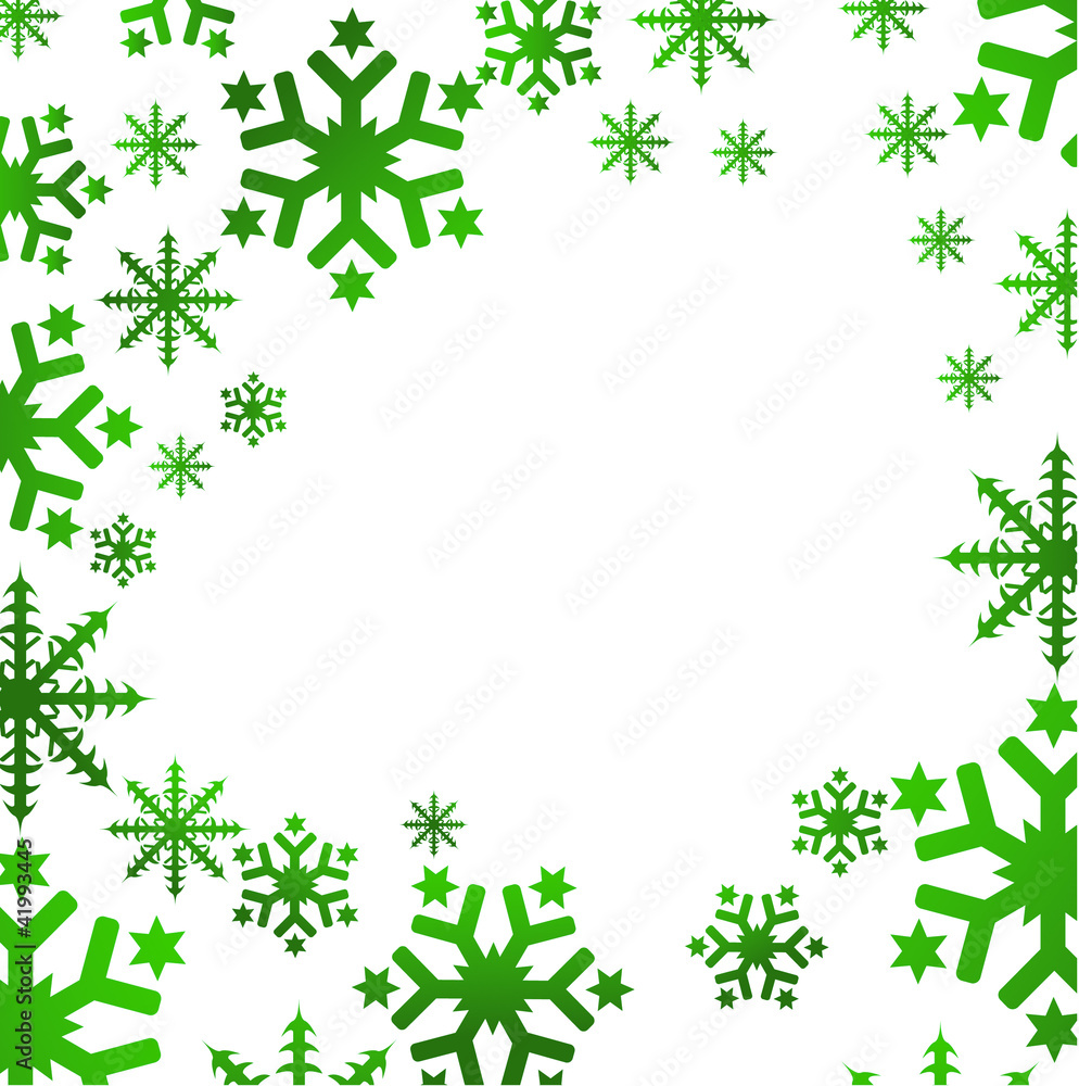 Fond de flocons vert Fond de flocons vert