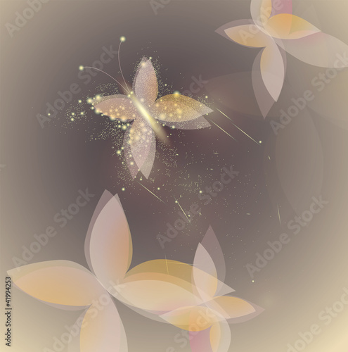 Sweet shinning butterfly / Fairy background