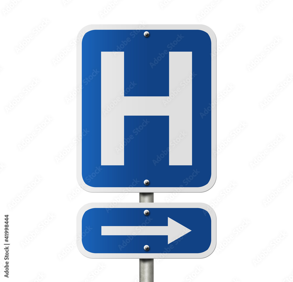 Fototapeta premium Hospital Direction Sign