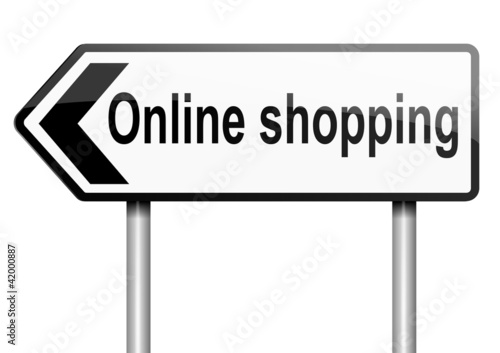 Online shopping concept.