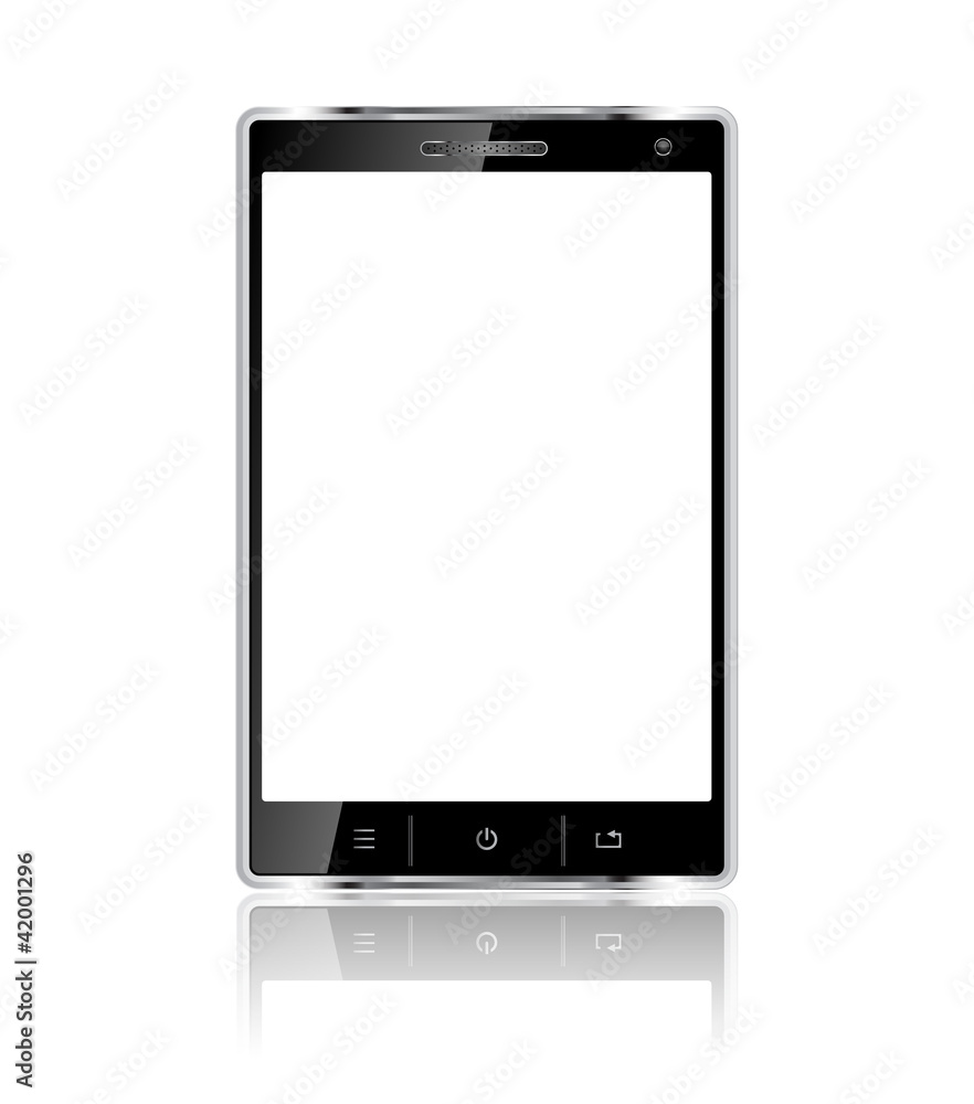 Realistic mobile phone with blank screen Realistic mobile phone with blank screen