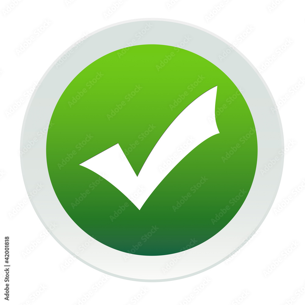 Bouton vert et blanc valider