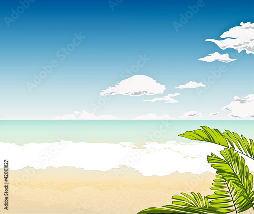 Fototapeta Naklejka Na Ścianę i Meble -  Tropical beach background