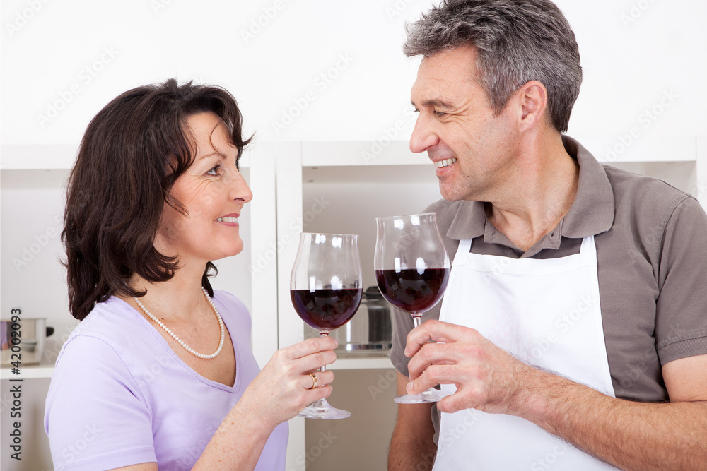Senior couple cooking at home Senior couple cooking at home