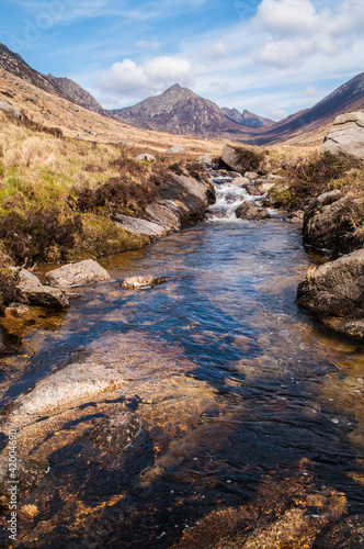 Mountain stream at Glen Rosa on the Isle of Arran, Scotland