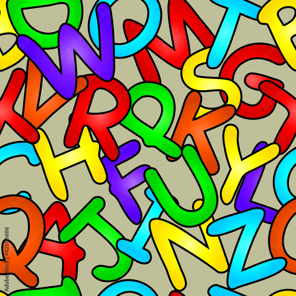 Seamless alphabet pattern