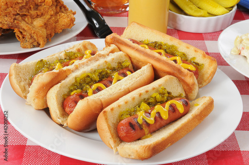 Photography Grilled hot dogs