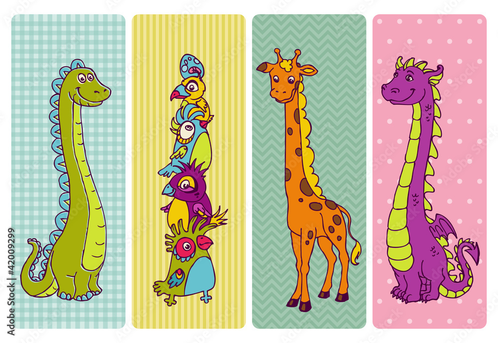 Obraz premium Vintage Children Banner Set - in vector