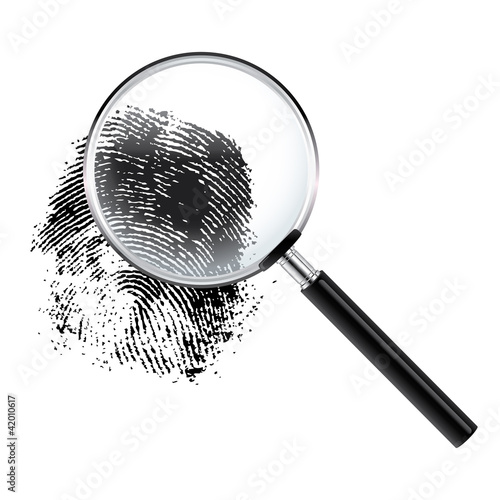 Fingerprint under a magnifier