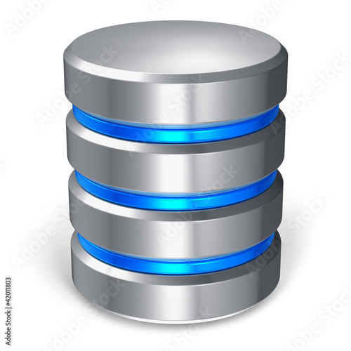 Hard disk and database icon photo