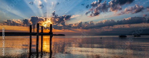 Boat Pier silhouette