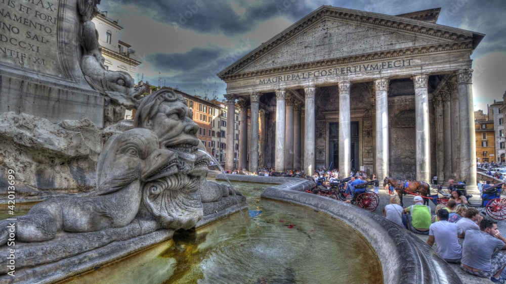 Roma, il Pantheon, veduta