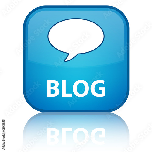 "Blog" blue button