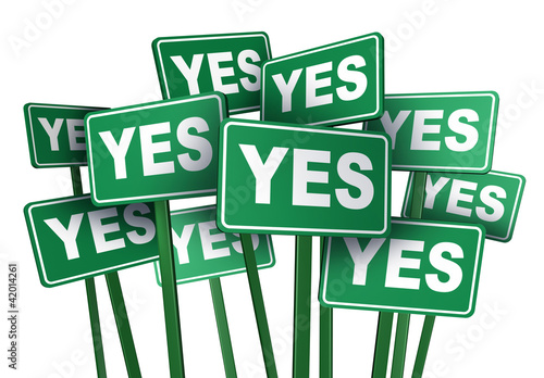 Quadro su tela Yes Vote