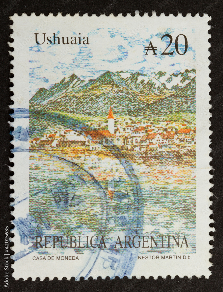 ARGENTINA - CIRCA 1980: Stamp printed in the Argentina