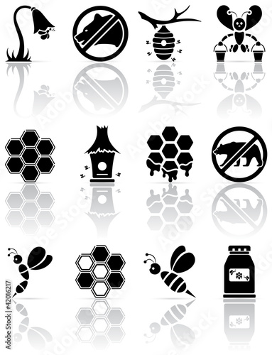 Bee icons photo