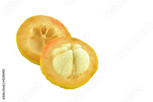 yellow santol fresh fruit isolate