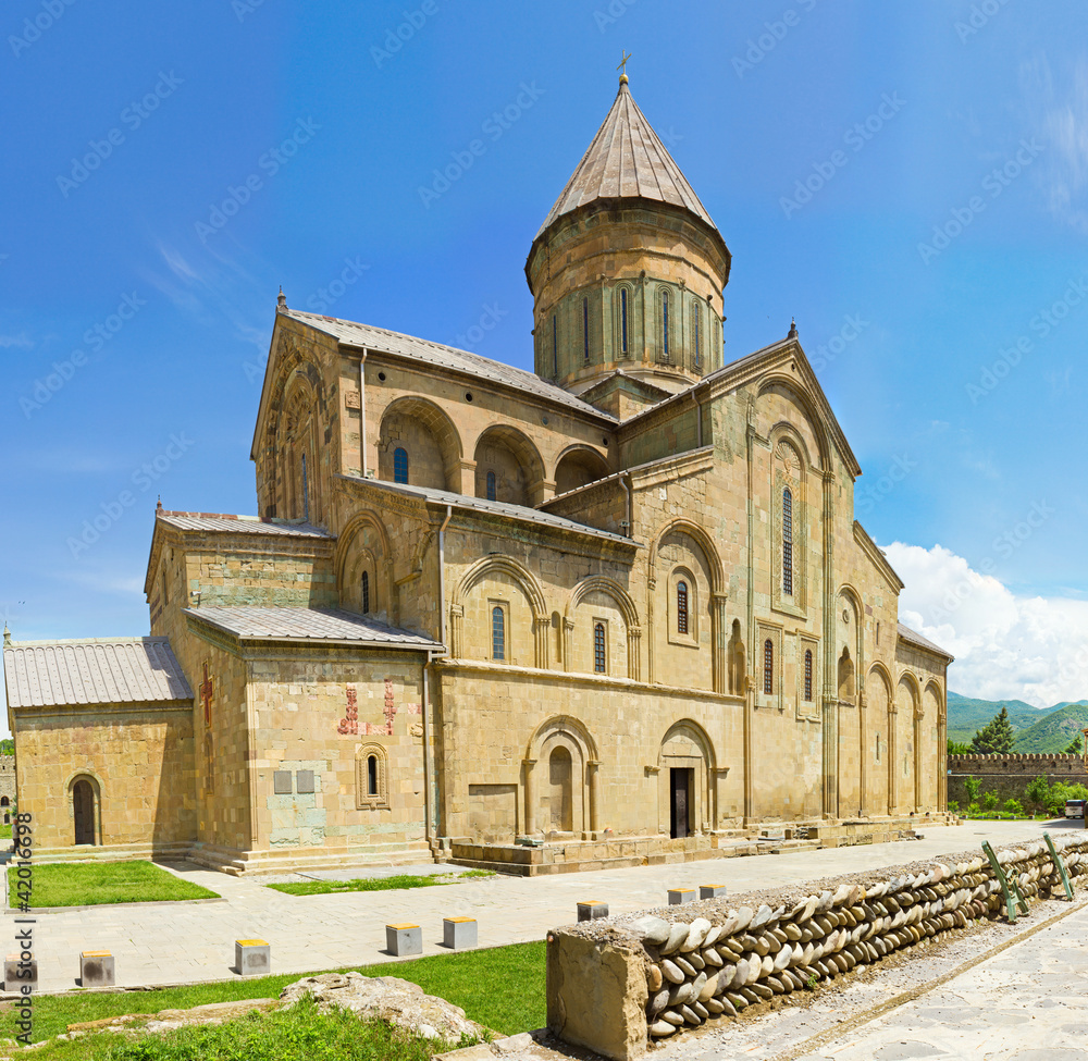 panorama of old Orthodox cathedral church