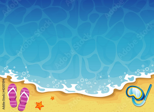 Vector illustration of Summer tropical banner