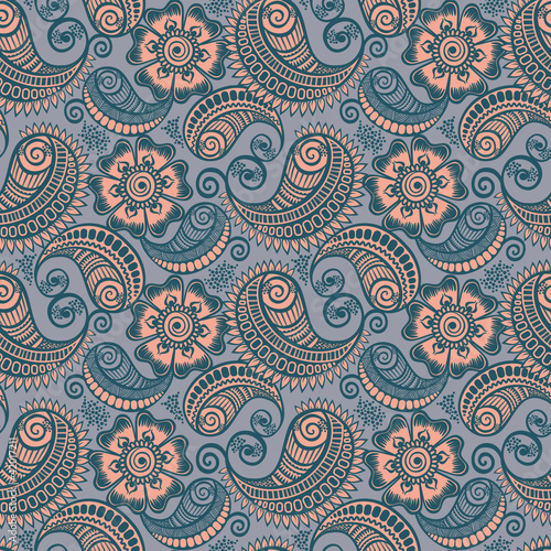 Seamless elegant paisley pattern