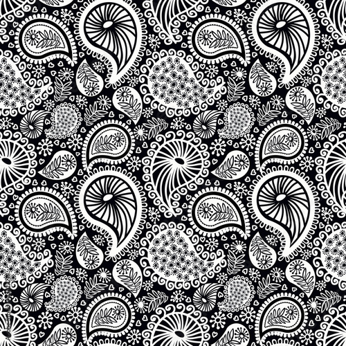 Canvastavla Abstract seamless doodle pattern