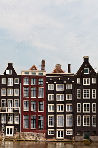 Row of canal houses in Amsterdam