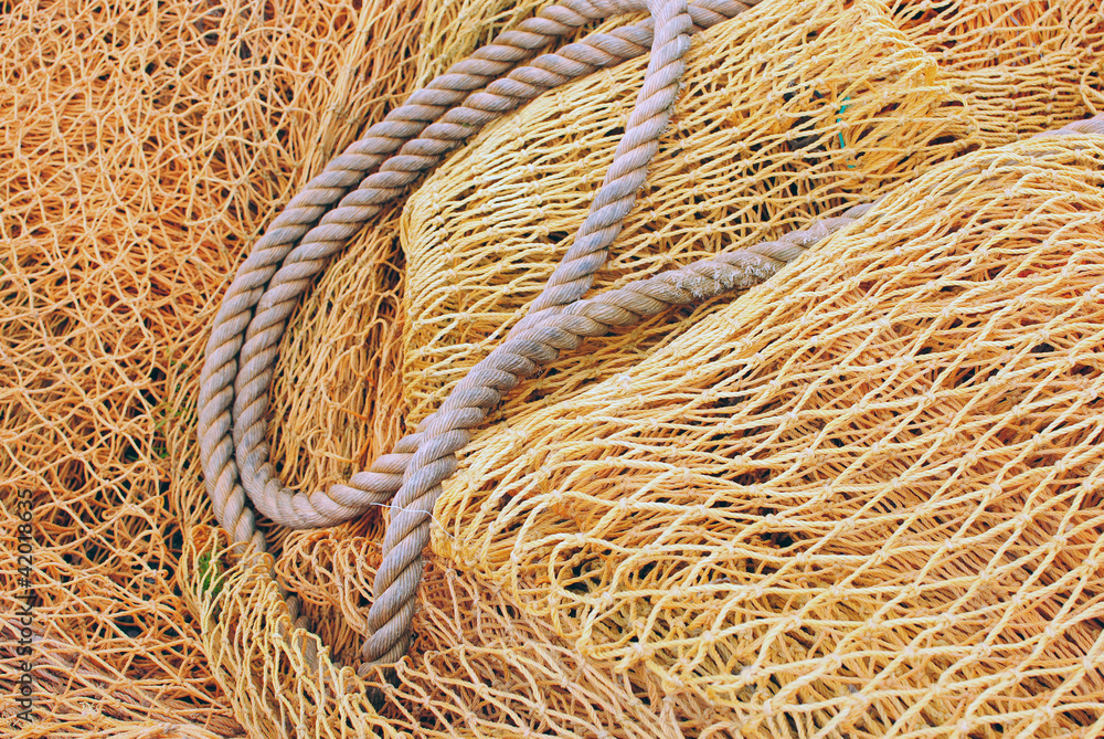 Fishing net at irish coast